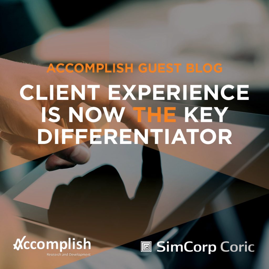 SimCorp Coric has picked-up on our research into how CX has become the differentiator for asset managers.